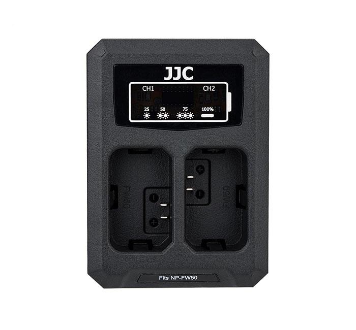  JJC USB-driven dubbel batteriladdare fr Sony NP-FW50