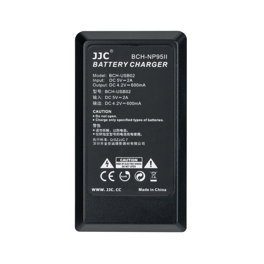 JJC USB-batteriladdare passar Fujifilm NP-95 och Ricoh DB-90