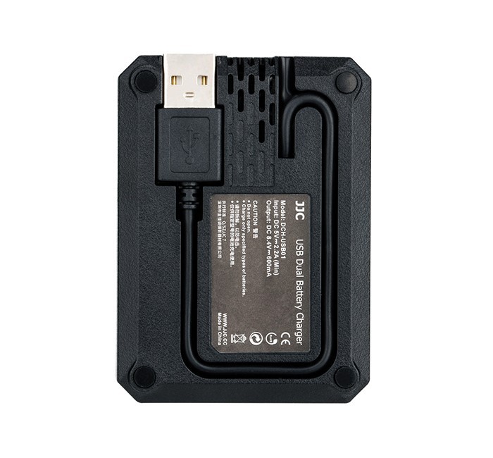  JJC USB-driven dubbel batteriladdare fr Fujifilm NP-W126