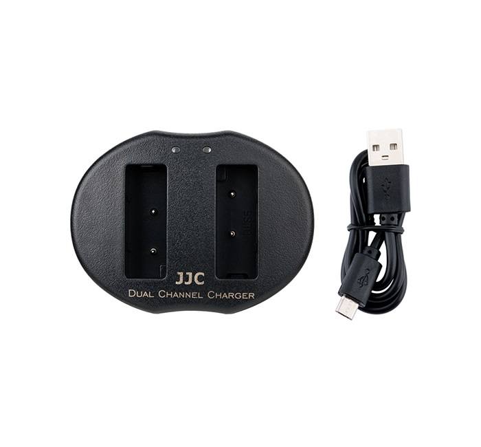 JJC USB-driven dubbel batteriladdare för Olympus BLS-1/BLS-5/BLS-50