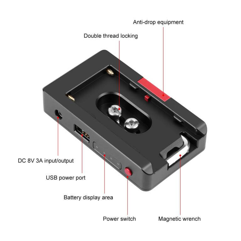  Puluz Batteriplatta fr Sony NP-F batterier till kamerabur