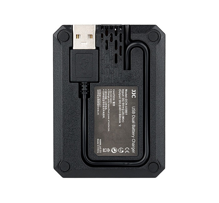  JJC USB-driven dubbel batteriladdare fr Panasonic DMW-BLC12 Leica BP-DC12