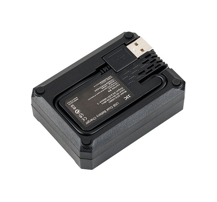  JJC USB-driven dubbel batteriladdare fr Panasonic DMW-BLC12 Leica BP-DC12