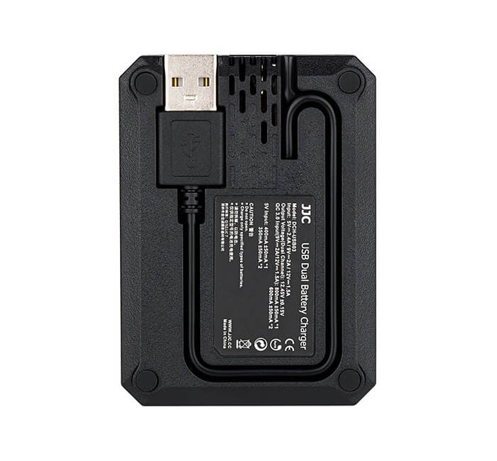  JJC USB-driven dubbel batteriladdare fr Fujifilm NP-T125