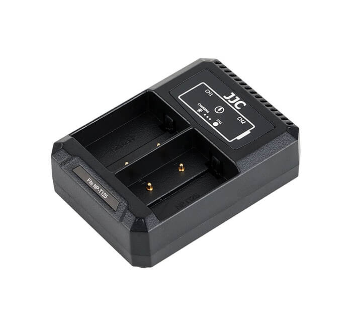  JJC USB-driven dubbel batteriladdare fr Fujifilm NP-T125