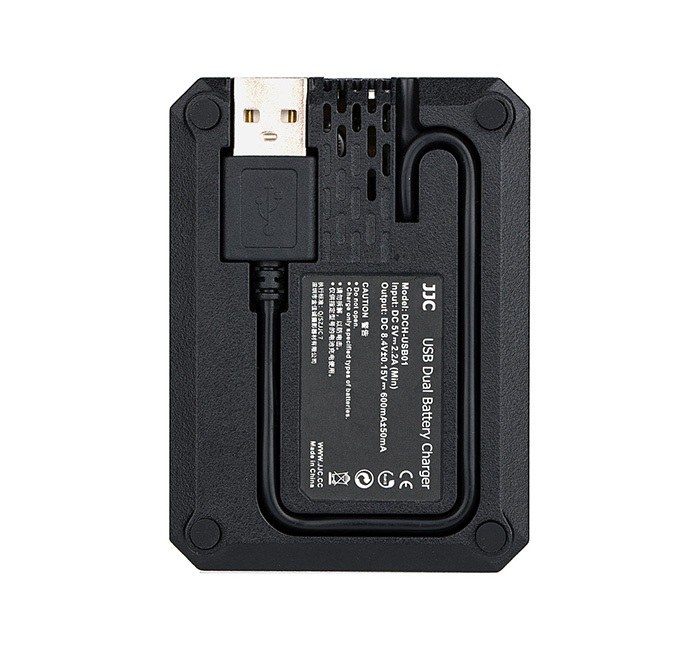  JJC USB-driven dubbel batteriladdare fr Fujifilm NP-W235