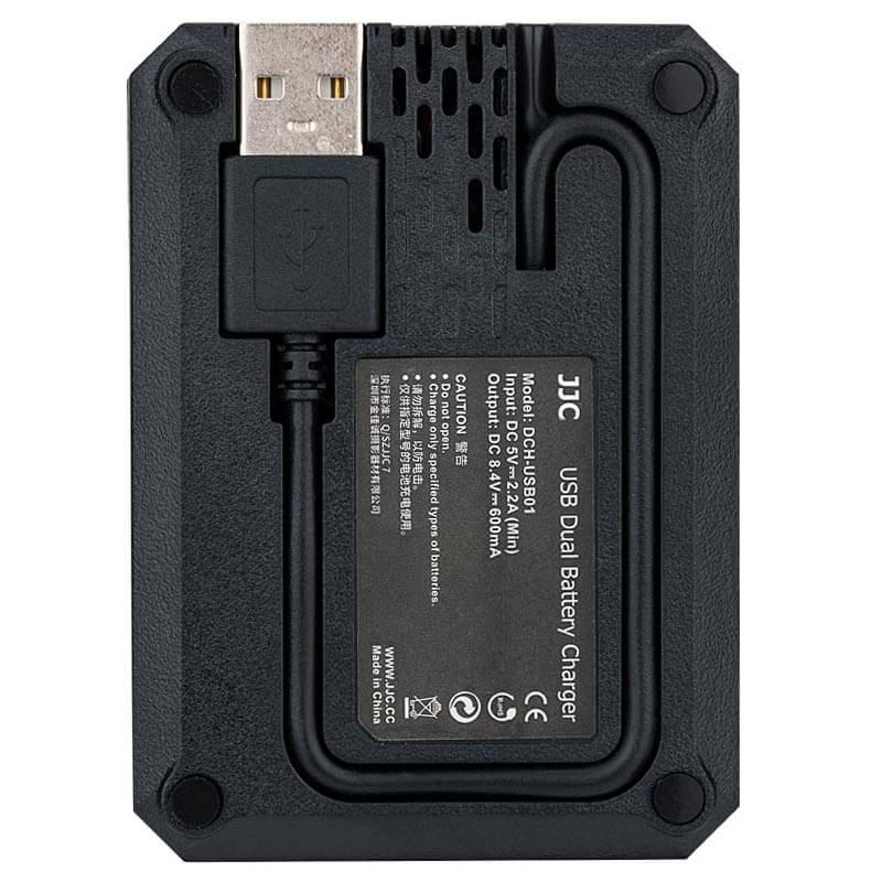  JJC USB-driven dubbel batteriladdare fr Nikon EN-EL15/EL15a/EL15c