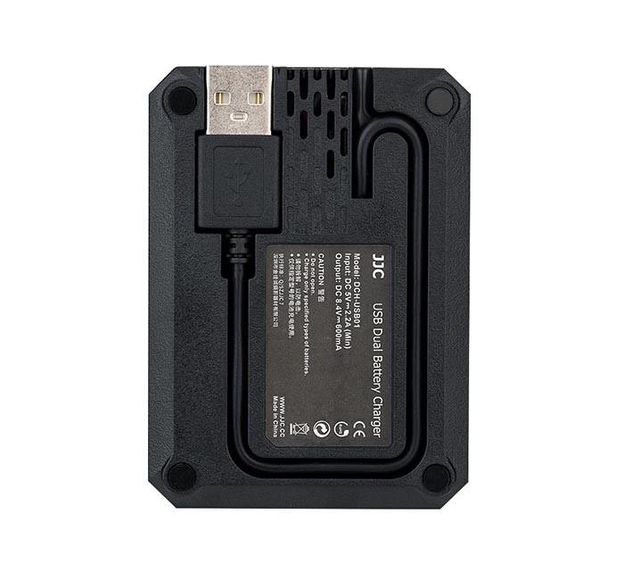  JJC USB-driven dubbel batteriladdare fr Olympus BLS-1/BLS-5/BLS-50