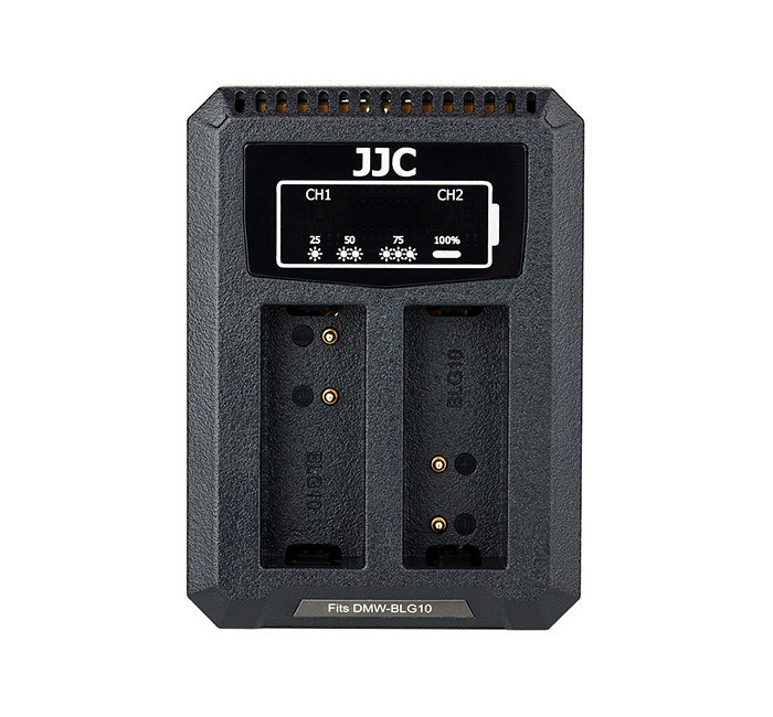  JJC USB-driven dubbel batteriladdare fr Panasonic DMW-BLG10/BLE9 Leica BP-DC15