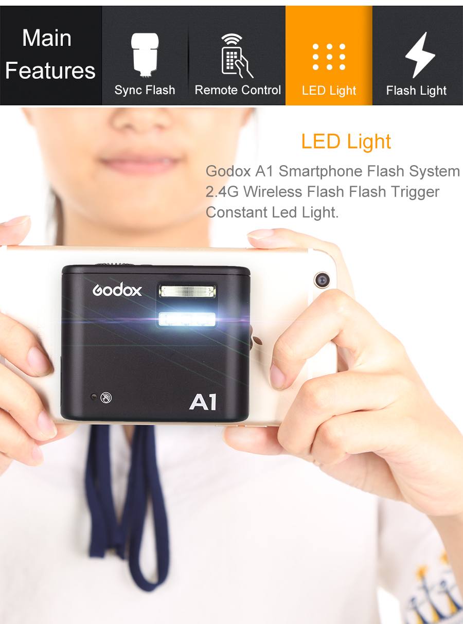 Godox A1 Smartphoneblixt & blixtutlösare