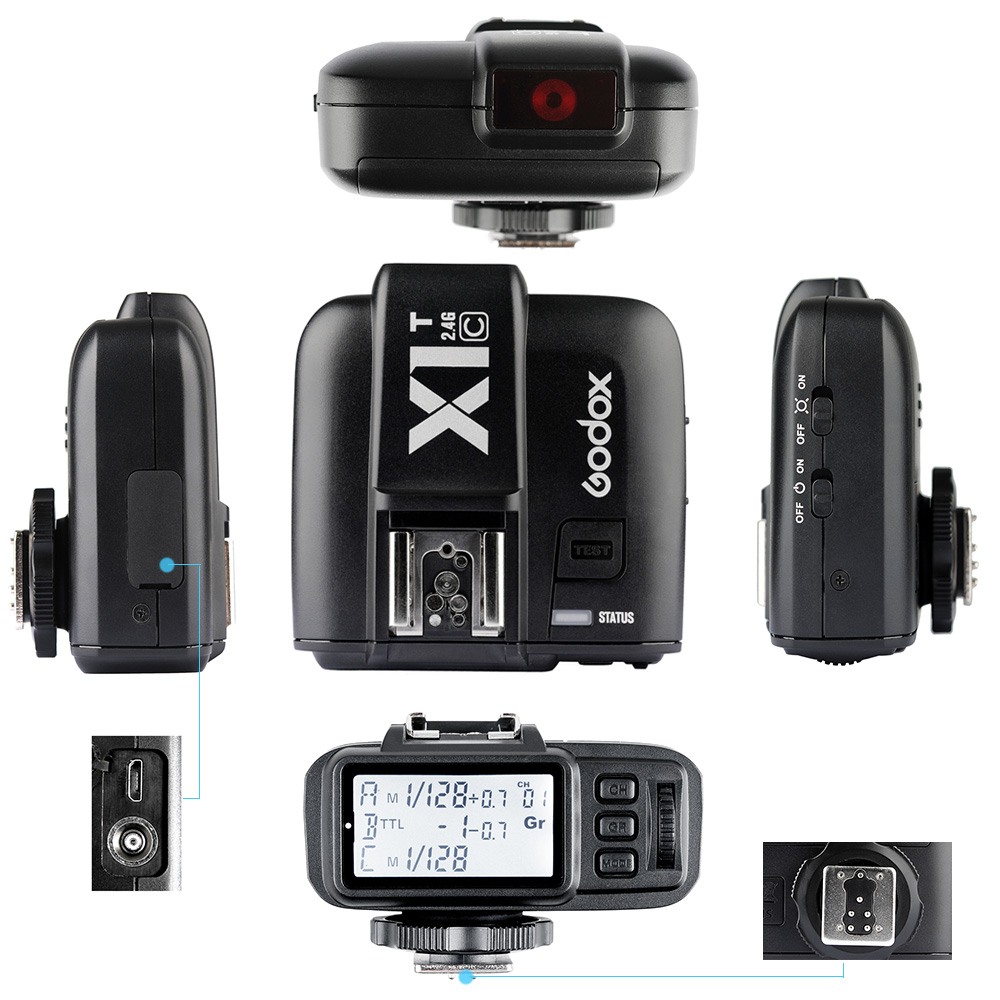 Godox 2.4GHz TTL Blixtutlösare/ Mottagare X1