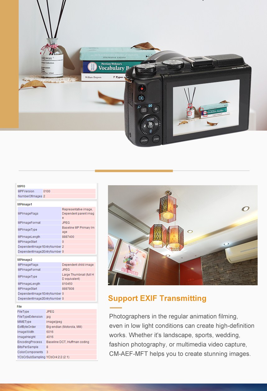  Commlite Objektivadapter elektronisk till Canon EF Objektiv fr M4/3 Kamerahus