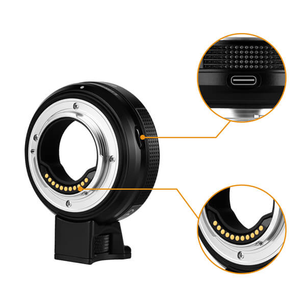  Commlite CM-AEF-MFT II Objektivadapter till Canon EF/EF-S för M4/3 Kamera
