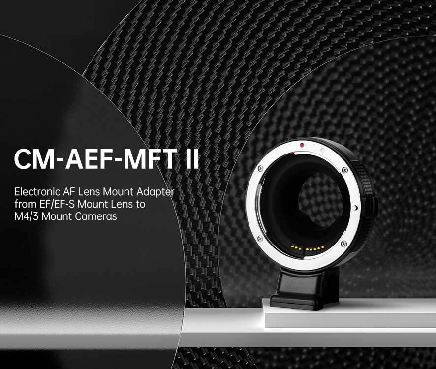  Commlite CM-AEF-MFT II Objektivadapter till Canon EOS fr M4/3 Kamera