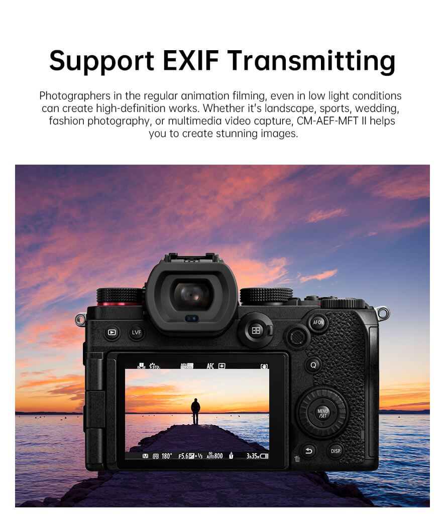  Commlite CM-AEF-MFT II Objektivadapter till Canon EF/EF-S för M4/3 Kamera