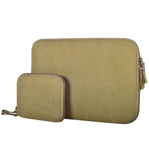 Laptopväska + liten väska - Jeanstyg Khaki 11.6-tum