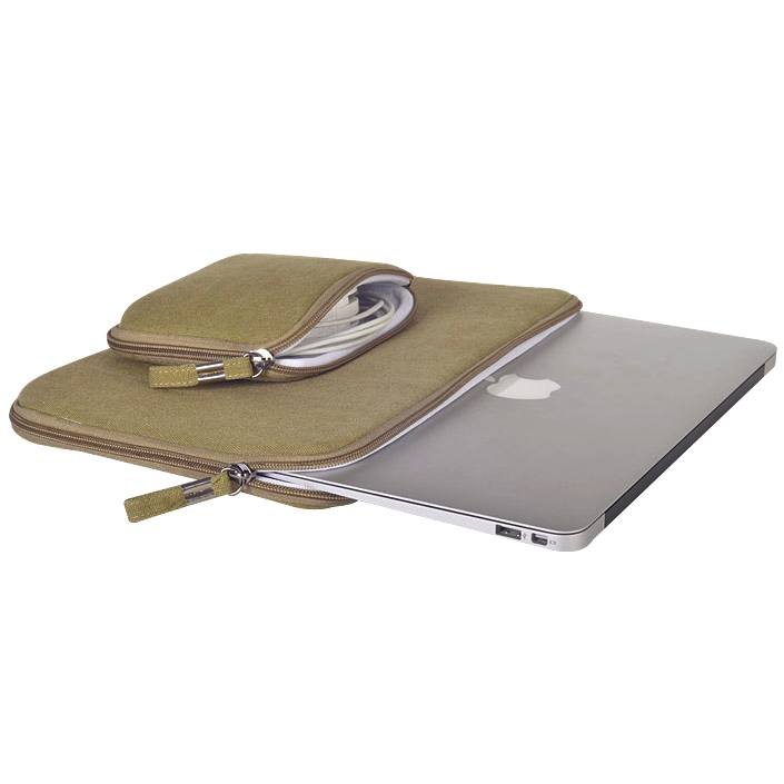 Laptopväska + liten väska - Jeanstyg Khaki 11.6-tum