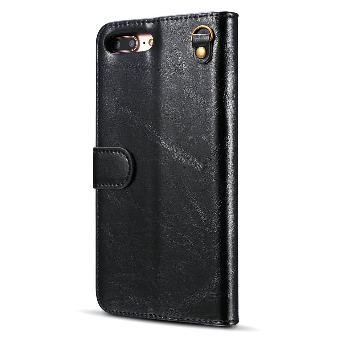 DG.MING för iPhone 7/8 Plus - Flipfodral med avtagbart skal äkta läder