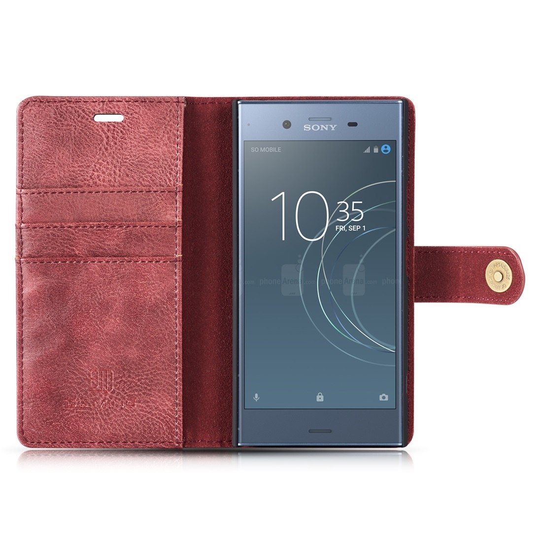 DG.MING för Sony Xperia XZ1 - Plånboksfodral med magnetskal