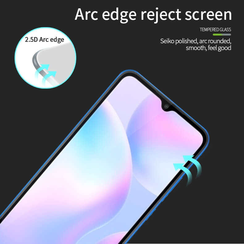 Skärmskydd för Xiaomi Redmi 9A/9C av härdat glas