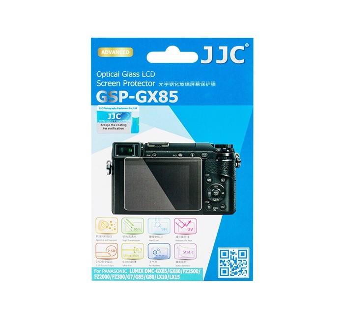  JJC Skrmskydd fr Panasonic GX85/GX80/FZ2000/FZ2500/G7/FZ300/G80/G85/LX10/LX15