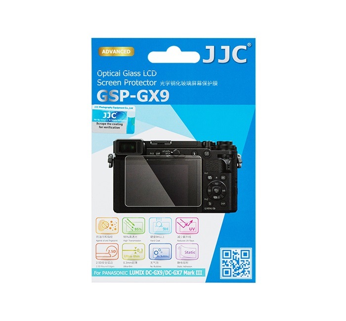  JJC Skrmskydd fr Panasonic Lumix DC-S5/DC-G9/DC-G100/G110 optiskt glas 9H