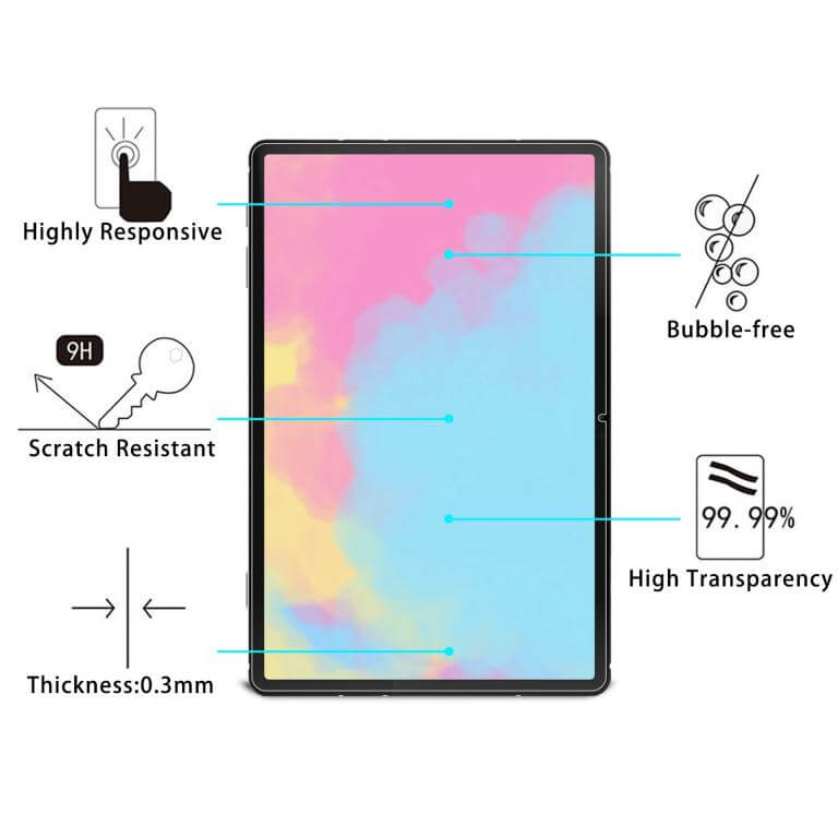  Skrmskydd fr Samsung Galaxy Tab S7/S8 11-tum av hrdat glas 9H