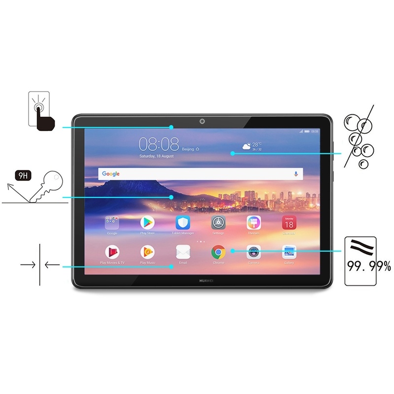 Skärmskydd för Huawei Tab T5 10.1 av härdat glas
