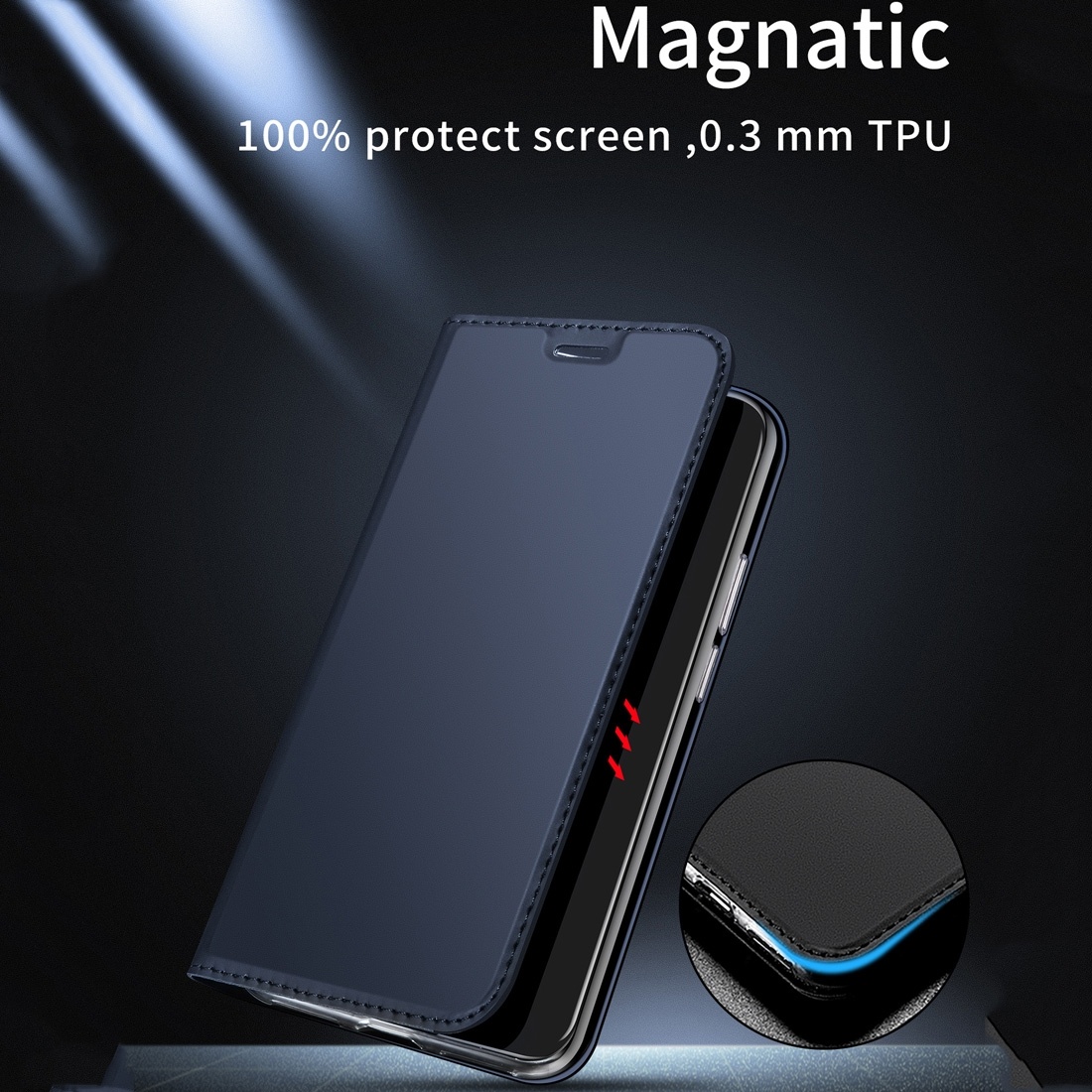 DZGOGO Flipfodral för Huawei P20 Pro - Svart