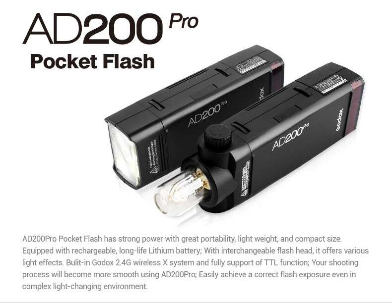  Godox AD200 Pro TTL Pocketblixt-kit