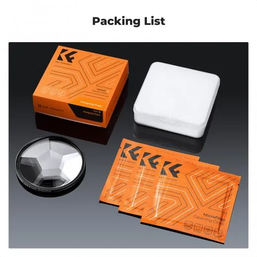  K&F Concept 77mm Kalejdoskopfilter hexagonalt – Nano-Basic från Kamda – snabb leverans och trygg e-handel