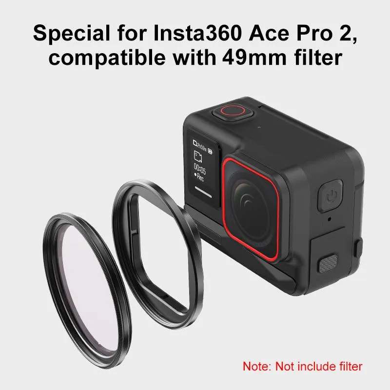  Puluz filterhållare i aluminium för Insta360 Ace Pro 2 – 49 mm från Kamda – snabb leverans och trygg e-handel