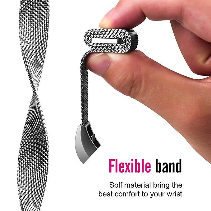 Armband för Fitbit Alta kedja Magnetiskt lås - Roséguld