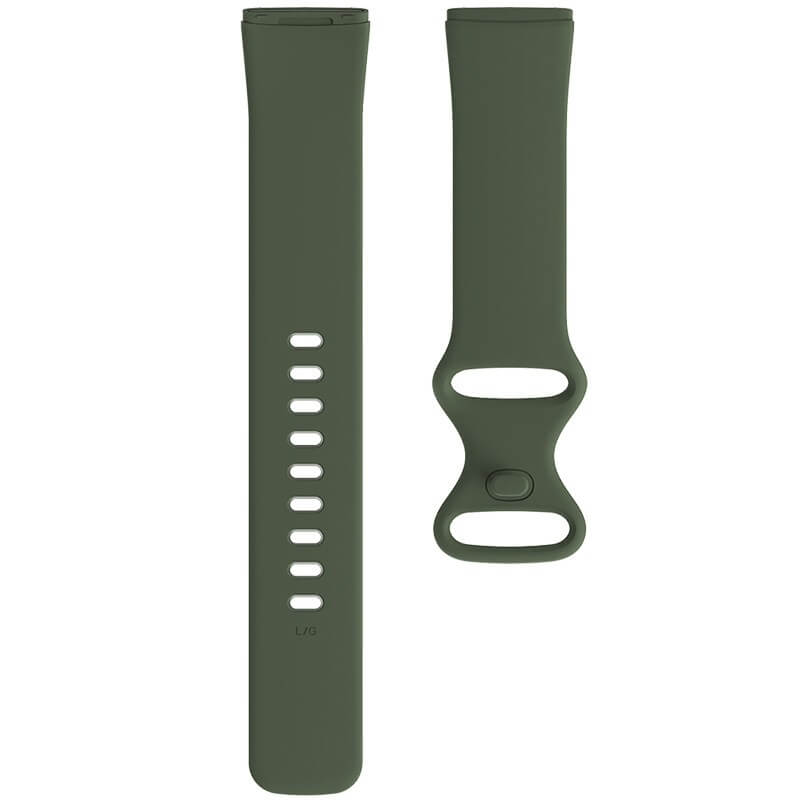 Silikonarmband Mörkgrön för Fitbit Versa 3/ Sense 148-195mm