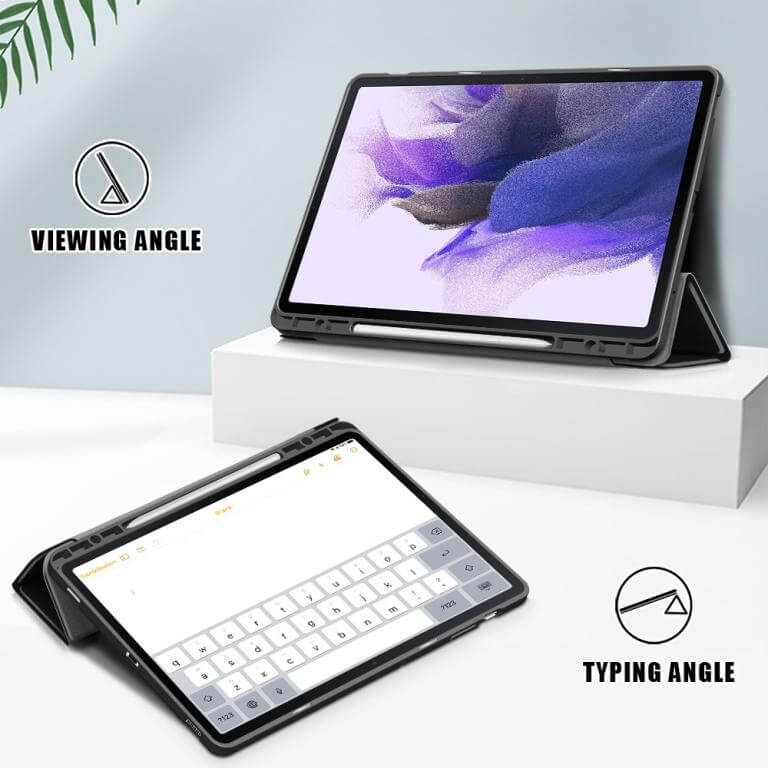 Fodral med Don´t touch me till Galaxy Tab S7 FE med 3-delat ställ