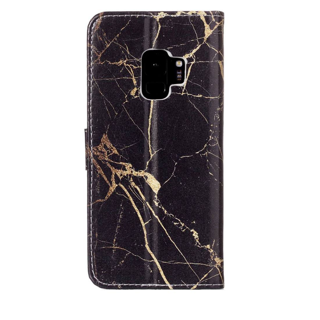 Plånboksfodral för Galaxy S9 - Marmor svart & guld