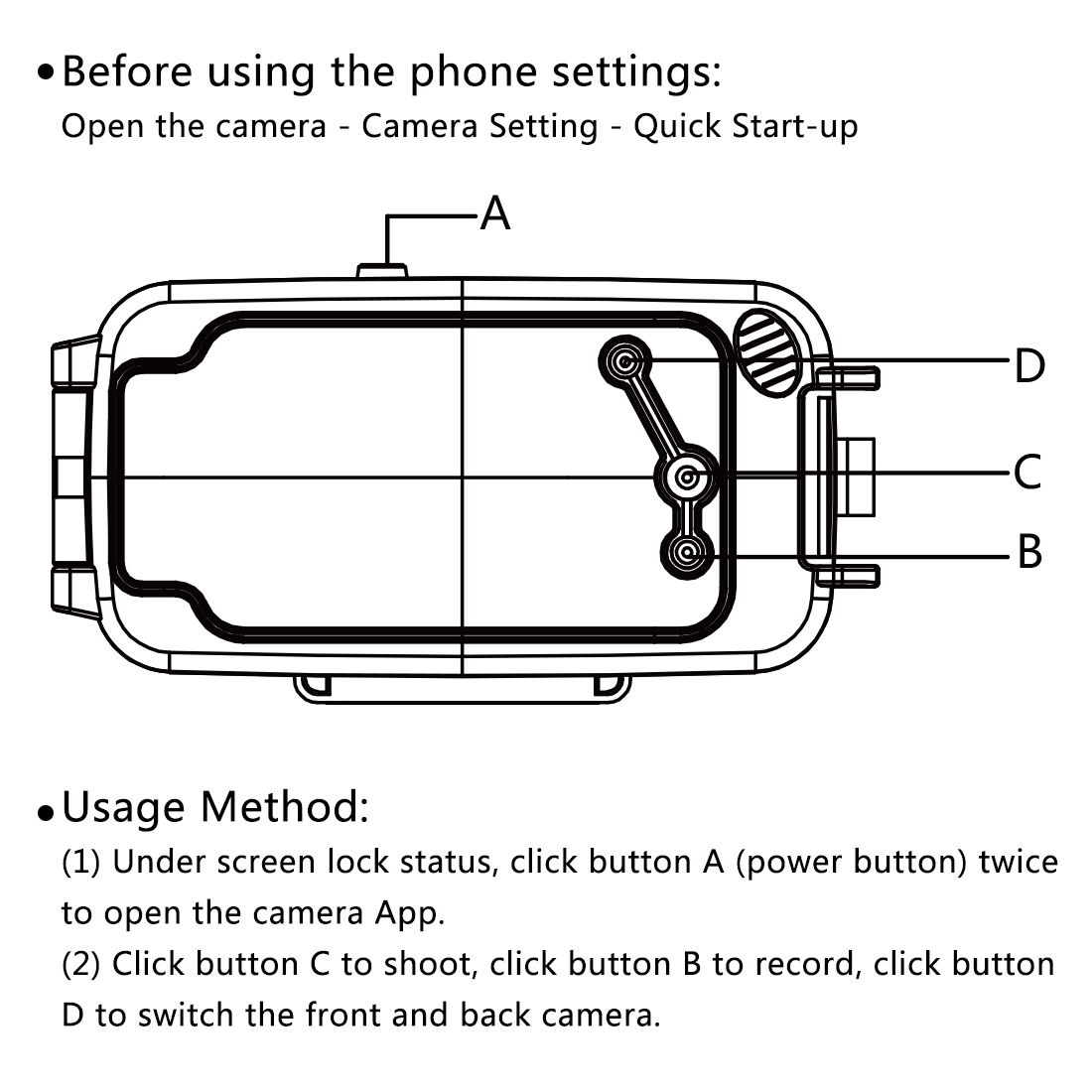 PULUZ för Galaxy S9 Plus - 40m Vattentät fodral med kamerafunktion