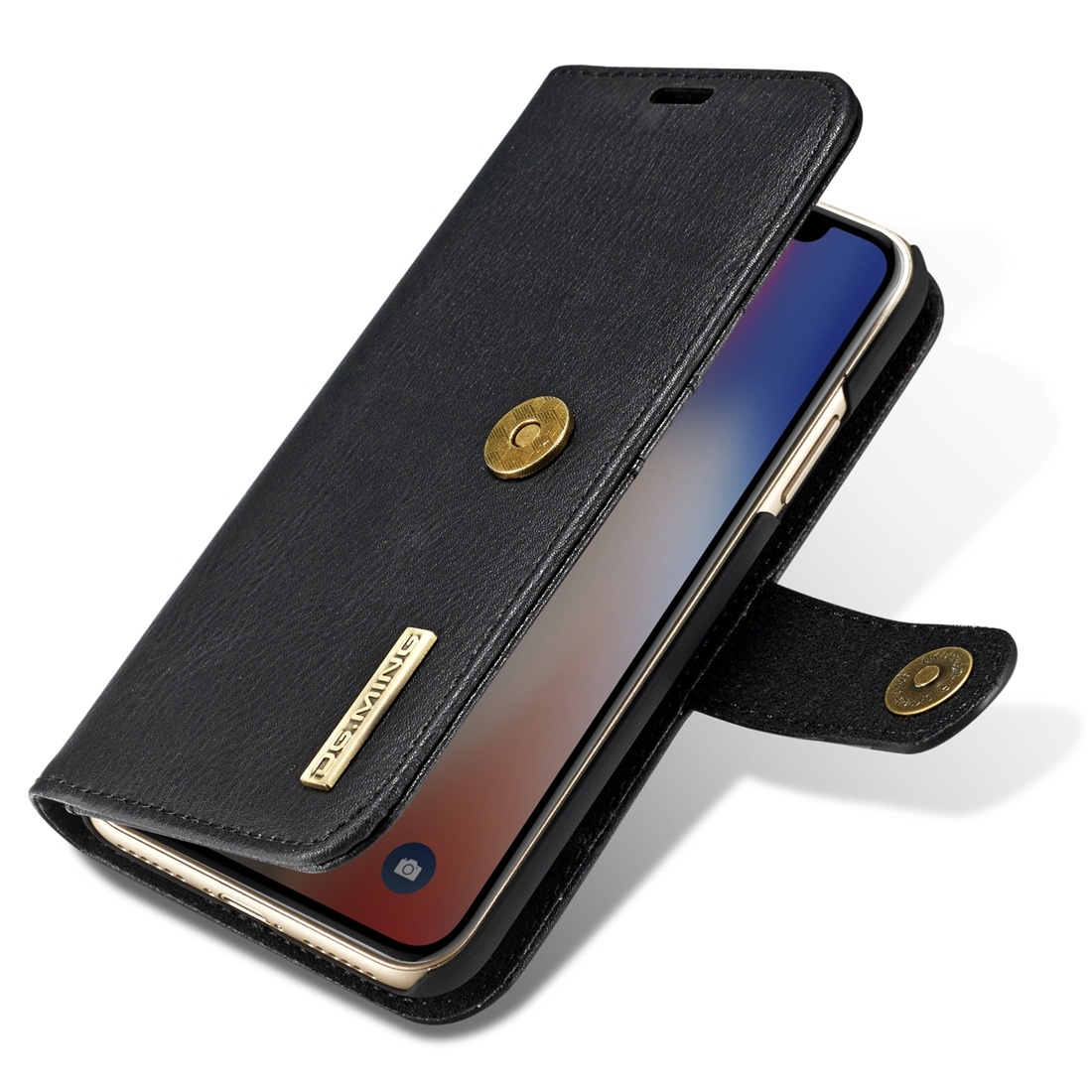 DG.MING för iphone X / XS - Plånboksfodral med magnetskal