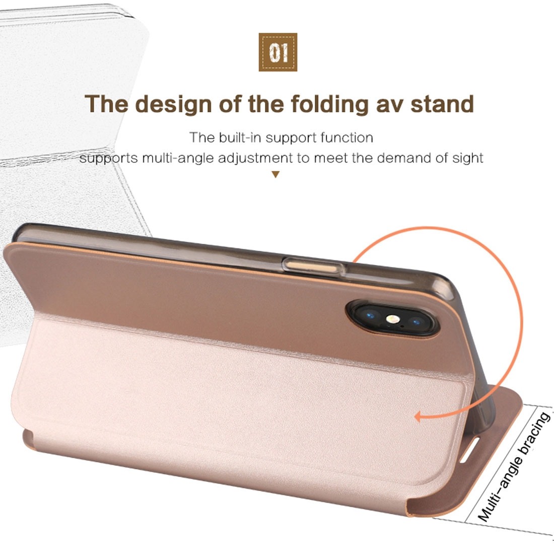 MOFI Flipfodral för iPhone X - Femkantigt sjärnmönster
