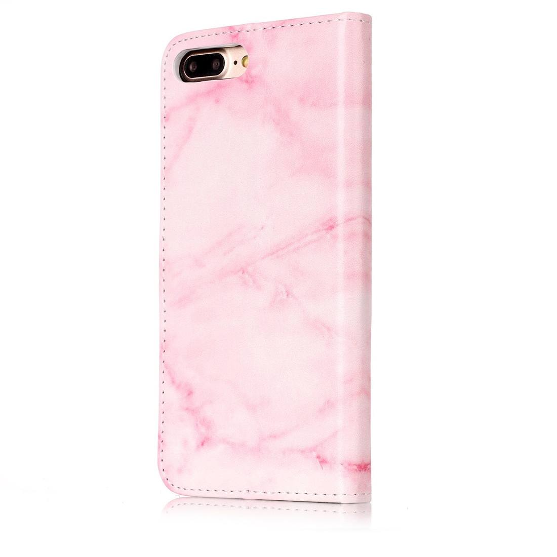 Plånboksfodral för iPhone 8P/7P - Rosa marmor