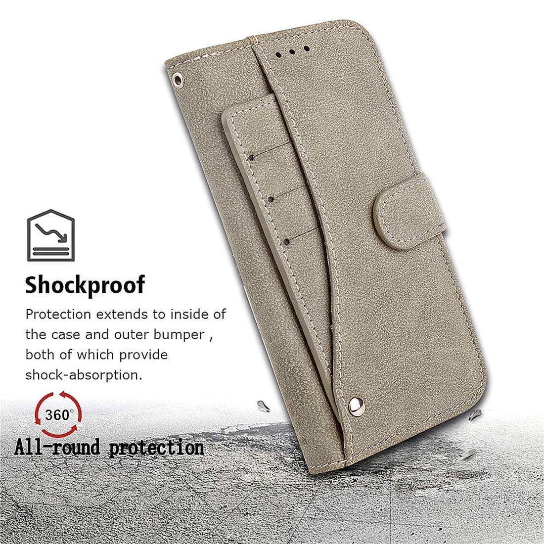 Plånboksfodral för iPhone X/XS - Med kortplatser och sedelfack