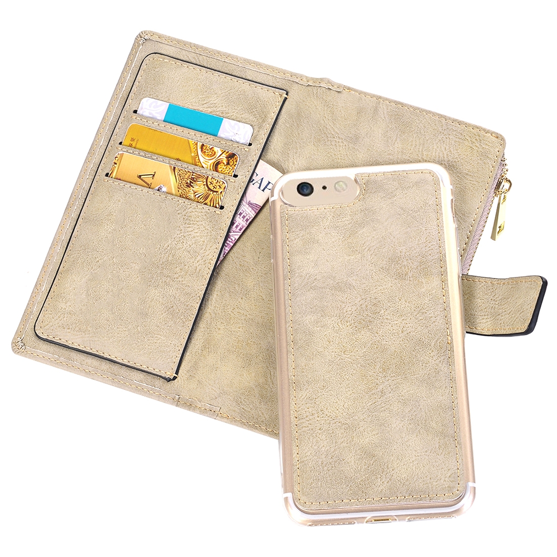Plånboksfodral för iPhone 6/6s - Retrostyle med magnetskal PU-läder