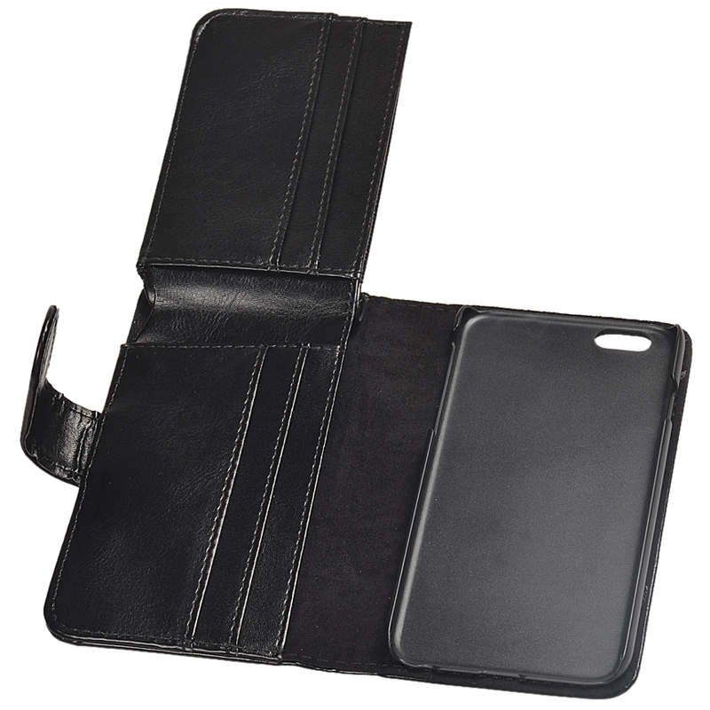 Plånboksfodral för iPhone 6/6S - Utfällbar svart