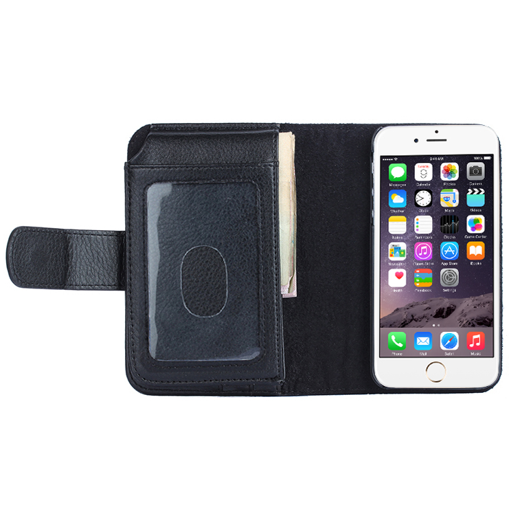 Plånboksfodral för iPhone 6/6S - Utfällbar svart
