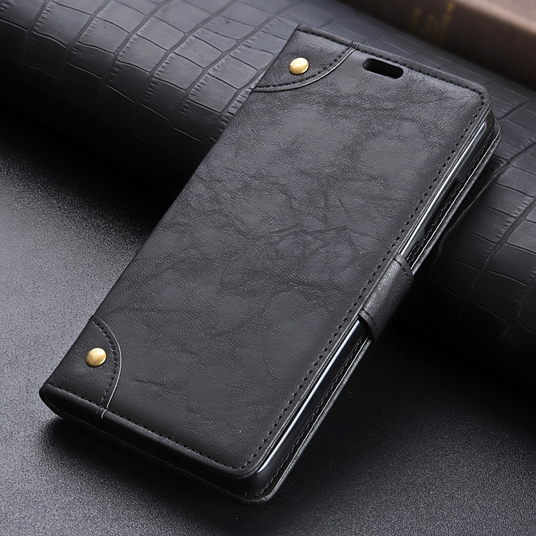 Plånboksfodral för Huawei P20 Pro - Svart marmormönster