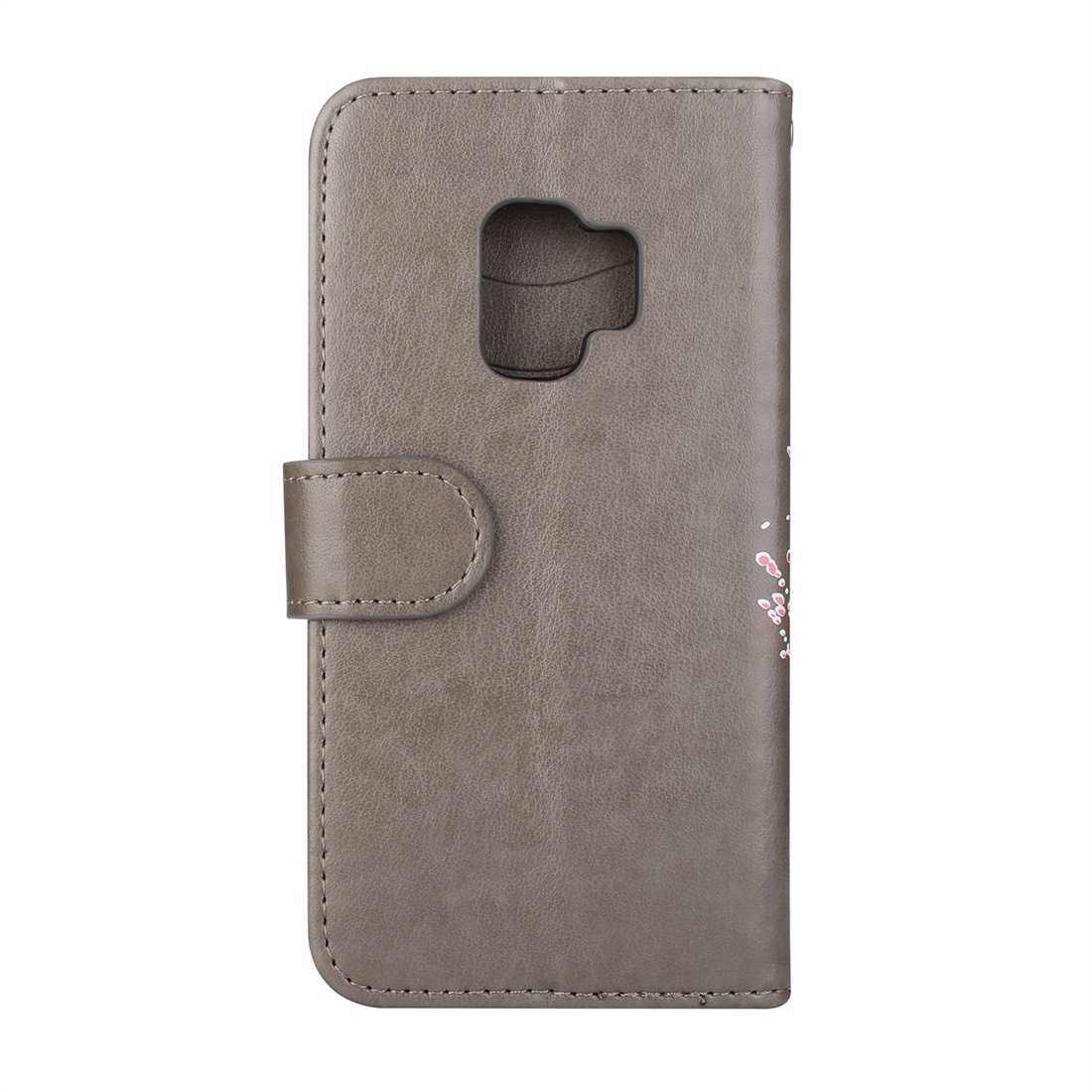 Plånboksfodral för Galaxy S9 - Grå med rosa flamingo