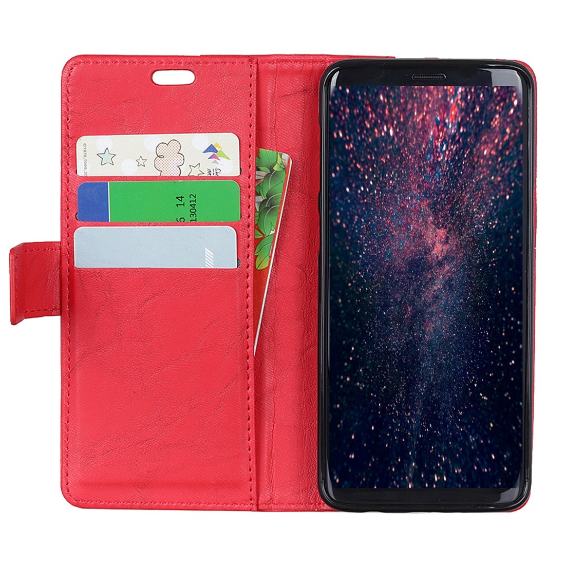 Plånboksfodral för Galaxy S9 - Röd marmormönster