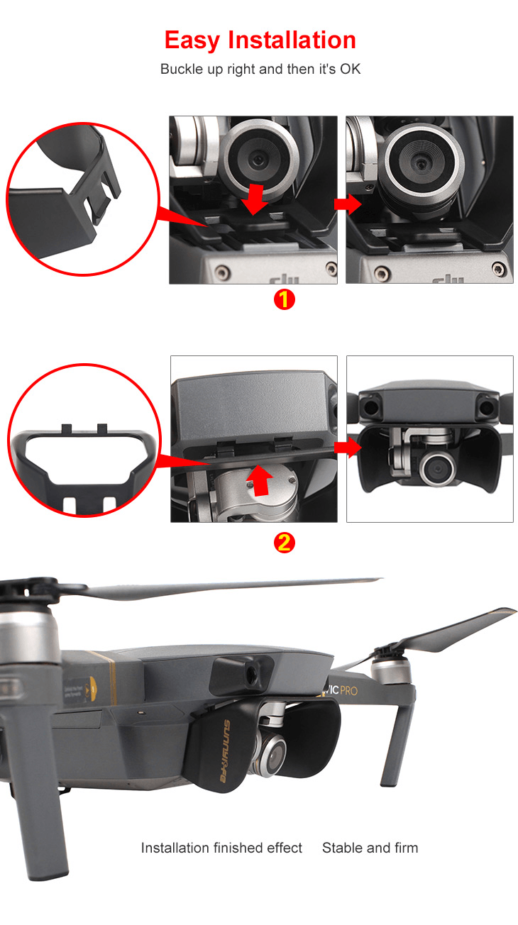 Sunnylife Motljusskydd för DJI MAVIC PRO & PLATINUM kamera
