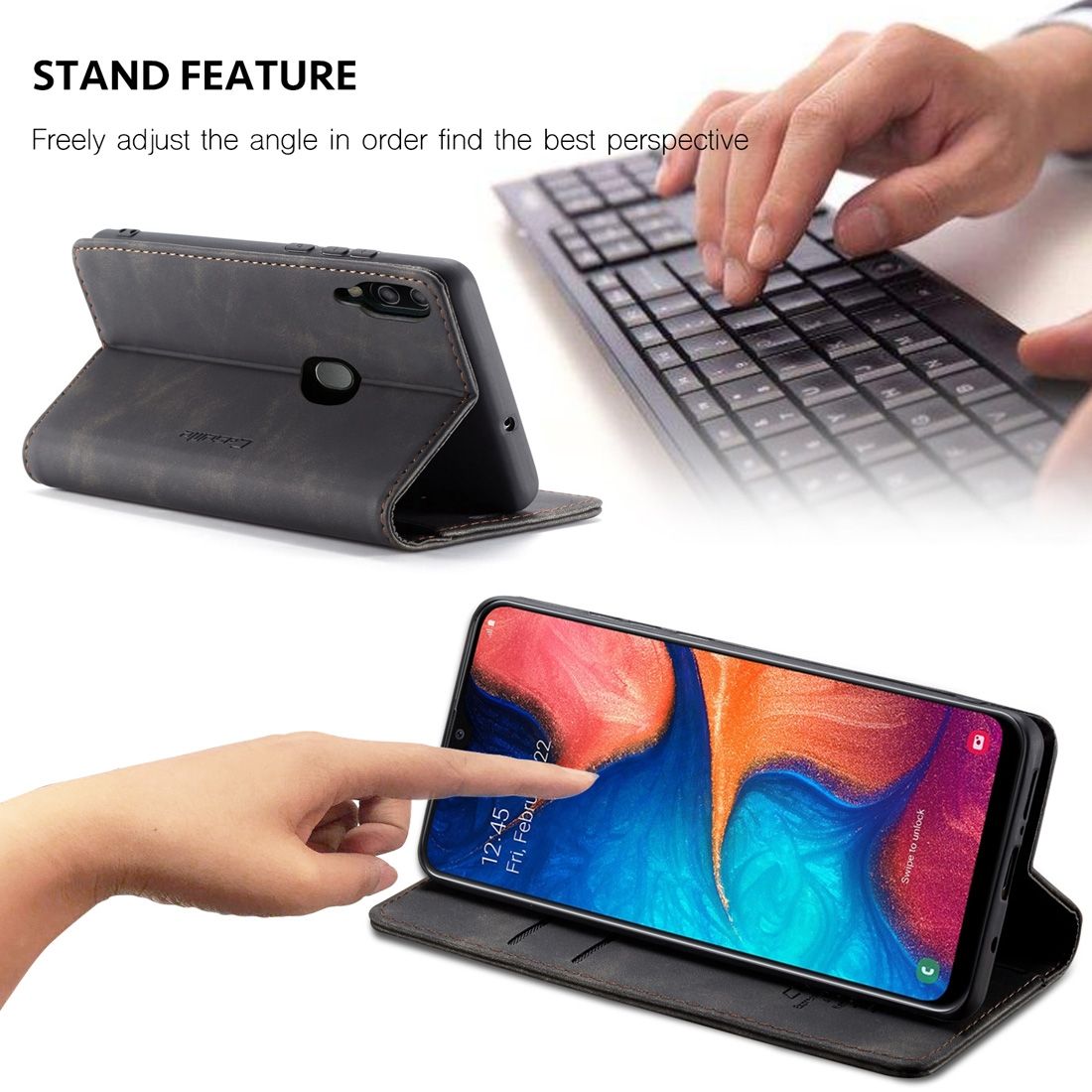 Flipfodral med kortplats för Galaxy A20 / A30 - CaseMe