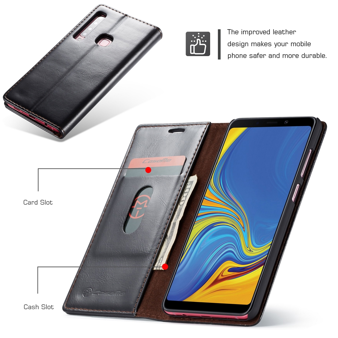 Flipfodral med kortplats för Galaxy A9 (2018) - CaseMe